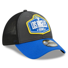 Los Angeles Rams New Era 2021 NFL Draft Trucker 39THIRTY Flex Hat Graphite/Royal - NFL