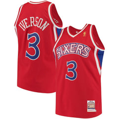 Mitchell & Ness - Allen Iverson Philadelphia 76ers 1996/97 Hardwood Classics Authentic Jersey - Red