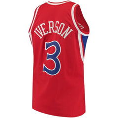 Mitchell & Ness - Allen Iverson Philadelphia 76ers 1996/97 Hardwood Classics Authentic Jersey - Red
