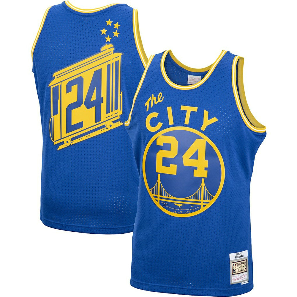 Mitchell & Ness - Rick Barry Golden State Warriors 1966/67 Hardwood Classics Swingman Jersey - Royal