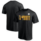 T.J. Watt Pittsburgh Steelers Checkdown T-Shirt Black - NFL