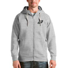 Philadelphia Eagles Antigua Victory Full-Zip Hoodie Heather Gray - NFL