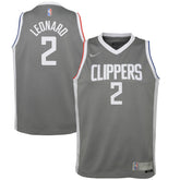 Nike - Kawhi Leonard LA Clippers Youth 2020/21 Swingman Player Jersey Gray - Earned Edition
