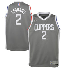 Nike - Kawhi Leonard LA Clippers Youth 2020/21 Swingman Player Jersey Gray - Earned Edition