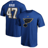 Torey Krug St. Louis Blues - Fanatics Authentic Stack Name & Number T-Shirt Blue