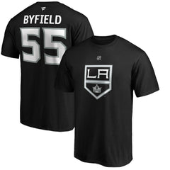 Quinton Byfield Los Angeles Kings - Fanatics Authentic Stack Name & Number T-Shirt Black
