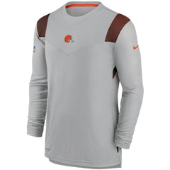 Cleveland Browns Sideline Player UV Performance Long Sleeve T-Shirt Gray - Nike