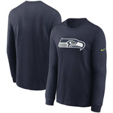 Seattle Seahawks Primary Logo Long Sleeve T-Shirt College Navy - Nike