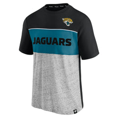 Jacksonville Jaguars Colorblock T-Shirt Black/Heathered Gray - Fanatics