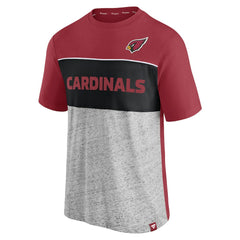 Arizona Cardinals Colorblock T-Shirt Cardinal/Heathered Gray - Fanatics