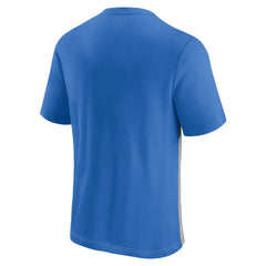 Los Angeles Chargers Throwback Colorblock T-Shirt Powder Blue/Heathered Gray - Fanatics