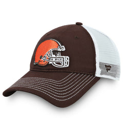 Cleveland Browns Fundamental Trucker Unstructured Adjustable Hat Brown/White - Fanatics