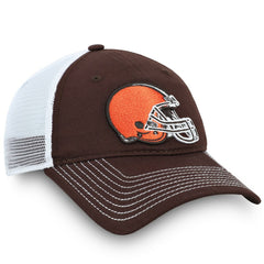 Cleveland Browns Fundamental Trucker Unstructured Adjustable Hat Brown/White - Fanatics
