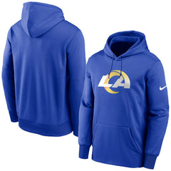 Los Angeles Rams Primary Logo Therma Performance Pullover Hoodie Royal - Nike
