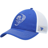 Los Angeles Rams Fundamental Vintage Trucker Unstructured Adjustable Hat Royal/White - Fanatics