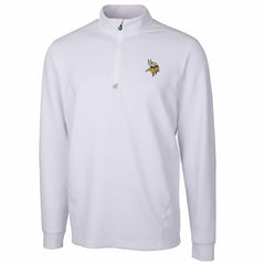Minnesota Vikings Cutter & Buck Traverse Quarter-Zip Pullover Jacket White - NFL