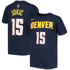 Nike - Nikola Jokic Denver Nuggets Youth Logo Name & Number Performance T-Shirt - Navy