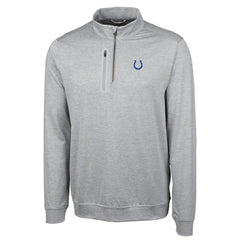Indianapolis Colts Cutter & Buck Big & Tall Stealth Quarter-Zip Pullover Jacket Heather Gray - NFL