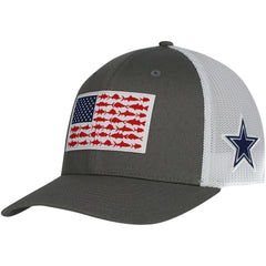 Dallas Cowboys PFG Fish Flag Flex Hat Gray - Columbia