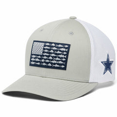 Dallas Cowboys PFG Mesh Fish Flag Flex Hat Gray - Columbia