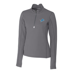 Detroit Lions Cutter & Buck Women's Traverse Half-Zip Pullover Jacket Gray - NFL