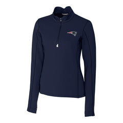 New England Patriots Cutter & Buck Women's Traverse Half-Zip Pullover Jacket Navy - NFL