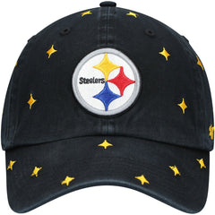 Pittsburgh Steelers '47 Women's Confetti Clean Up Adjustable Hat Black/Gold - 47 brand