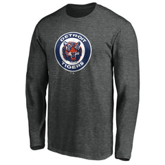 Detroit Tigers Cooperstown Collection Huntington Logo Long Sleeve T-Shirt On Sale