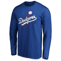 Los Angeles Dodgers Cooperstown Collection Huntington Logo Long Sleeve T-Shirt for sale