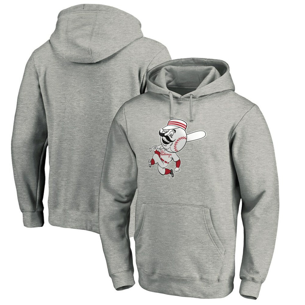 Cincinnati Reds Cooperstown Collection Huntington Logo Fitted Pullover Hoodie Clearance