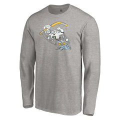 Anaheim Ducks - Special Edition Primary Logo Long Sleeve T-Shirt Heather Gray