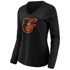 Baltimore Orioles Women's Core Distressed Team Long Sleeve T-Shirt Clearance