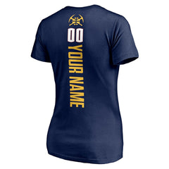 NBA - Denver Nuggets Women's Playmaker Personalized Name & Number V-Neck T-Shirt - Navy
