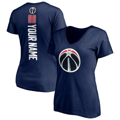 NBA - Washington Wizards Women's Playmaker Personalized Name & Number V-Neck T-Shirt - Navy