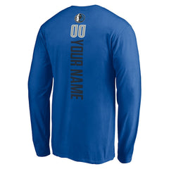 NBA - Dallas Mavericks Playmaker Personalized Name & Number Long Sleeve T-Shirt - Blue