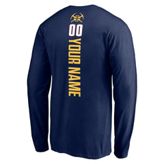 NBA - Denver Nuggets Playmaker Personalized Name & Number Long Sleeve T-Shirt - Navy