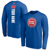 NBA - Detroit Pistons Playmaker Personalized Name & Number Long Sleeve T-Shirt - Blue