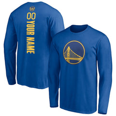 NBA - Golden State Warriors Playmaker Personalized Name & Number Long Sleeve T-Shirt - Royal