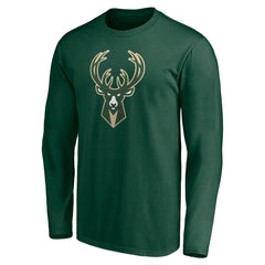 NBA - Milwaukee Bucks Playmaker Personalized Name & Number Long Sleeve T-Shirt - Hunter Green
