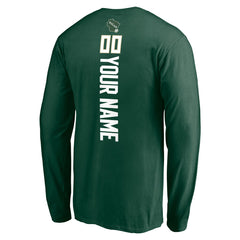 NBA - Milwaukee Bucks Playmaker Personalized Name & Number Long Sleeve T-Shirt - Hunter Green