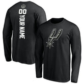 NBA - San Antonio Spurs Playmaker Personalized Name & Number Long Sleeve T-Shirt - Black