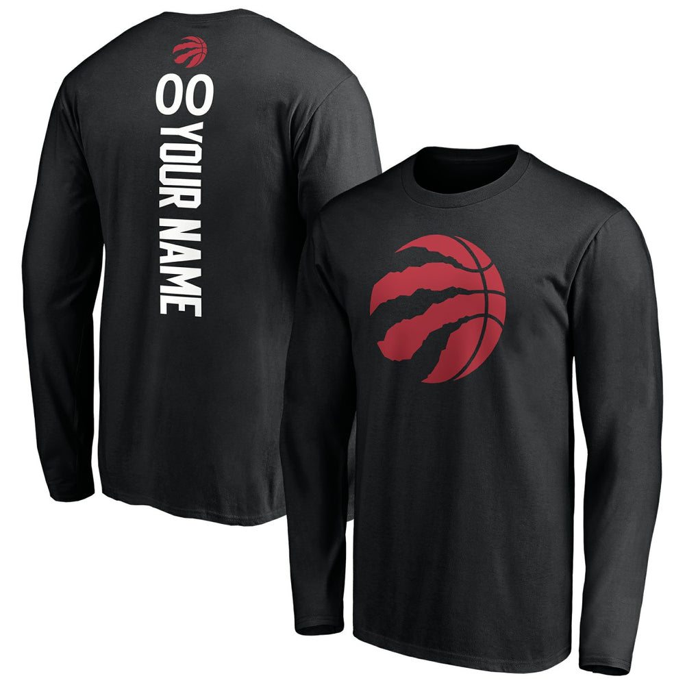 NBA - Toronto Raptors Playmaker Personalized Name & Number Long Sleeve T-Shirt - Black