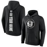 NBA - Brooklyn Nets Playmaker Personalized Name & Number Pullover Hoodie - Black