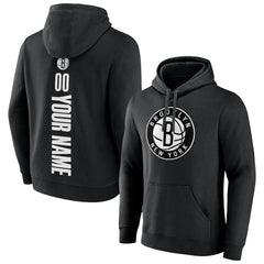 NBA - Brooklyn Nets Playmaker Personalized Name & Number Pullover Hoodie - Black