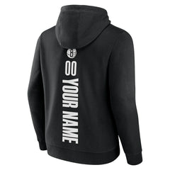 NBA - Brooklyn Nets Playmaker Personalized Name & Number Pullover Hoodie - Black