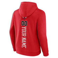 NBA - Chicago Bulls Playmaker Personalized Name & Number Pullover Hoodie - Red
