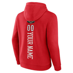 NBA - New Orleans Pelicans Playmaker Personalized Name & Number Pullover Hoodie - Red