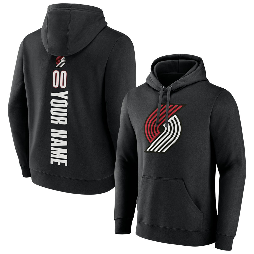 NBA - Portland Trail Blazers Playmaker Personalized Name & Number Pullover Hoodie - Black