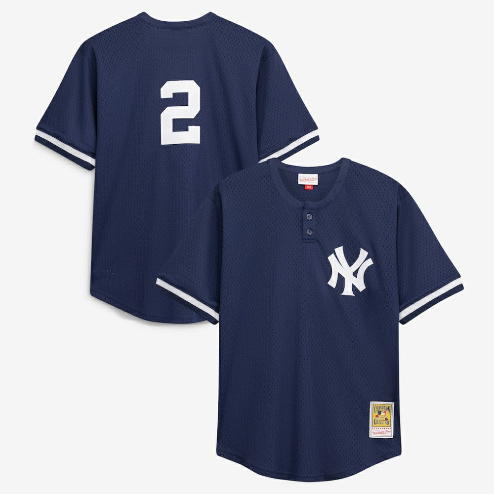 Derek Jeter New York Yankees Mitchell & Ness Big & Tall Batting Practice Replica Player Jersey Lifestyle