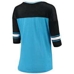 Carolina Panthers 5th & Ocean by New Era Women's Mesh Long Sleeve T-Shirt Blue - NFL